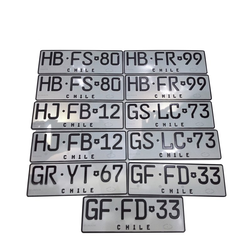 Custom Embossed Blank Sublimation Reflective Car Aluminum License Plate