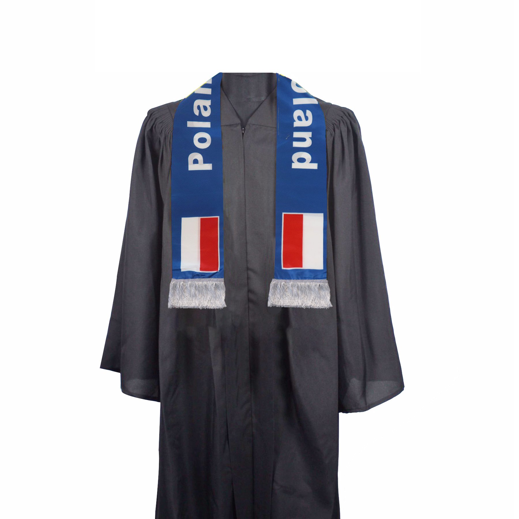 Wholesale Custom Football Cheering Products Fans National Flag Tassel Scarves Shawl Poland Flag Scarf