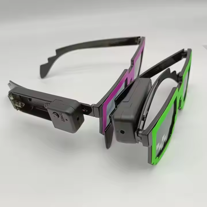 party essentials wholesale products multicolor luminous glow glitter popular EL Product Enthusiasts led luster luminous glasses