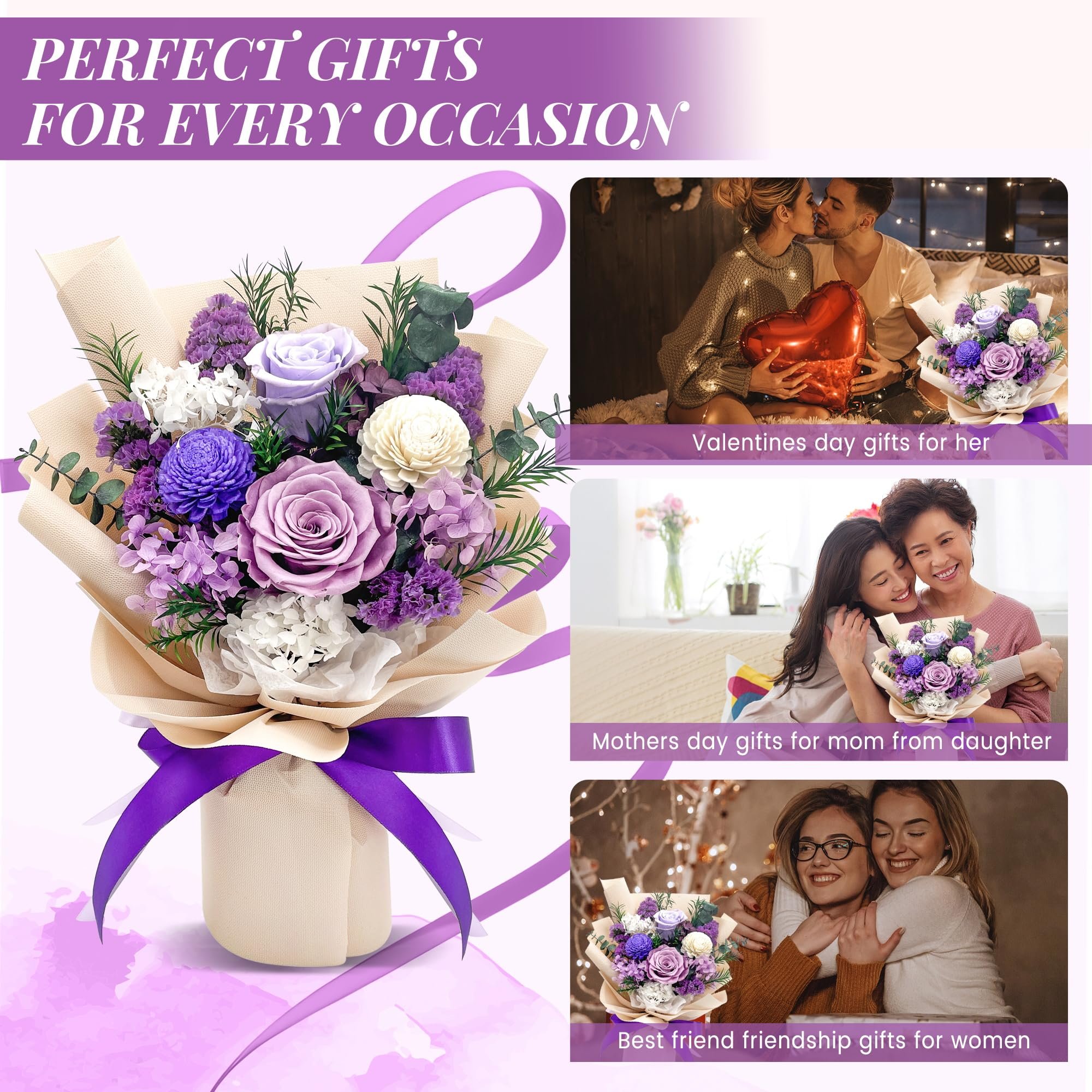 Hot Items 2024 New Years Products Valentines Day Gift New Arrival Preserved Flowers Arrangements