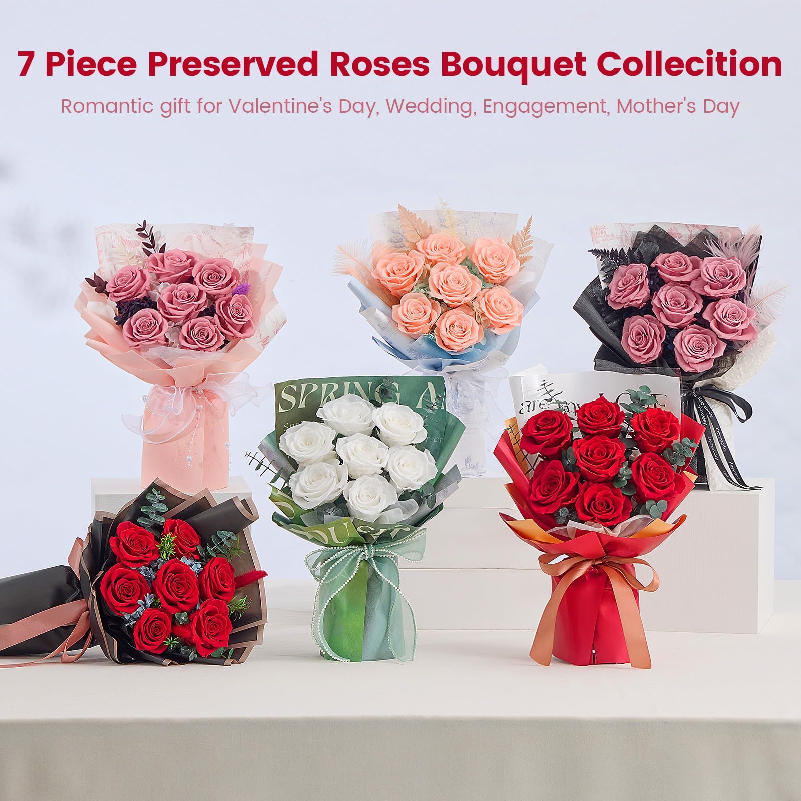 Hot Items 2024 New Years Products Valentines Day Gift New Arrival Preserved Flowers Arrangements