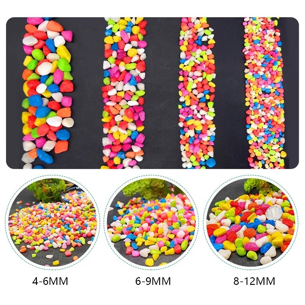 Hot Sale dyed Colored Tumble gravel river stone pebbles Cobbles Rocks Aquarium Fish Tank Decoration plants Garden Landscaping