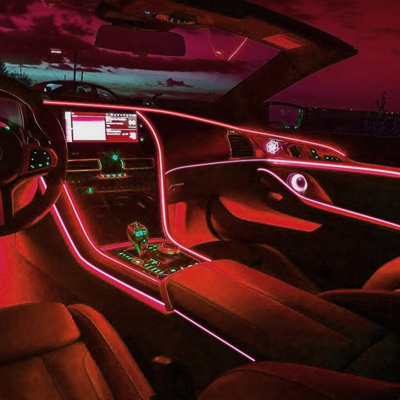 USB 5m Car Light Ambience Lamp Line Led Rgb Neon Interior Atmosphere Cold Light Strip led lighting kit