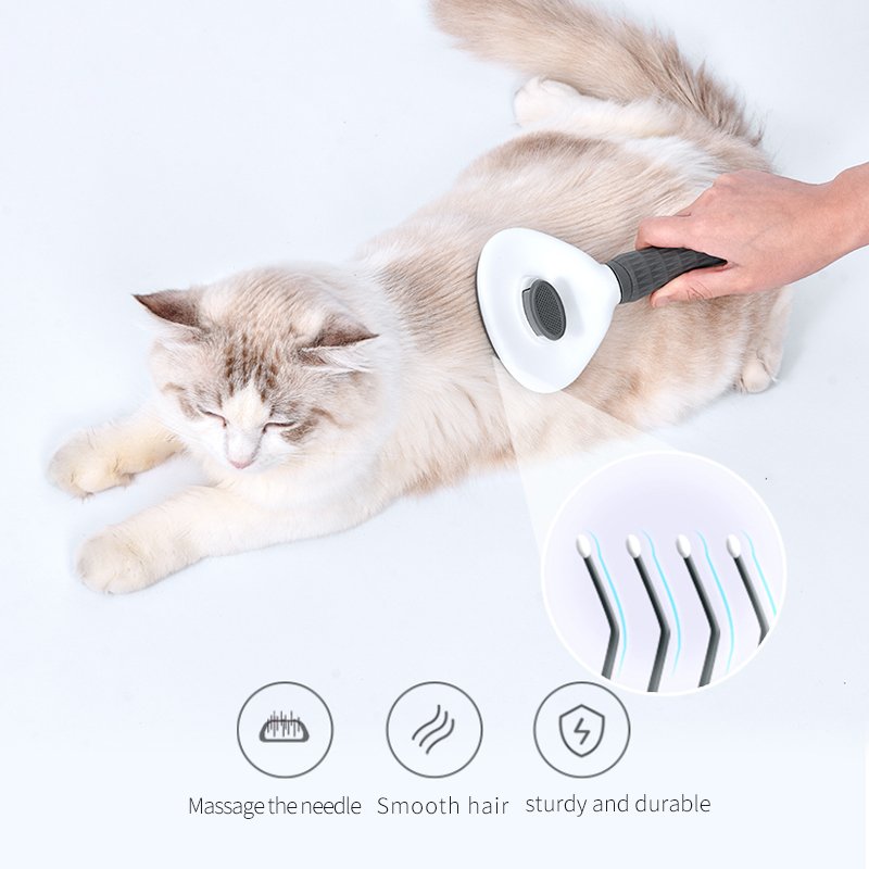 Pet Grooming Products one key remove hair comb Pet Cleaning Shedding Brush Hair Removal Comb Self Cleaning Dog Grooming Comb
