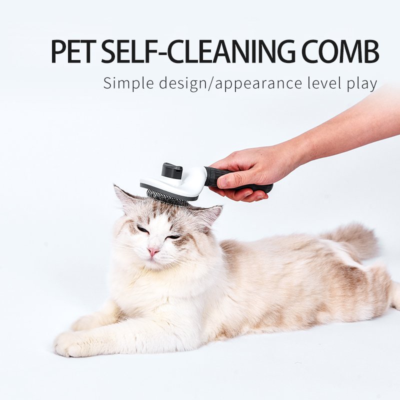 Pet Grooming Products one key remove hair comb Pet Cleaning Shedding Brush Hair Removal Comb Self Cleaning Dog Grooming Comb