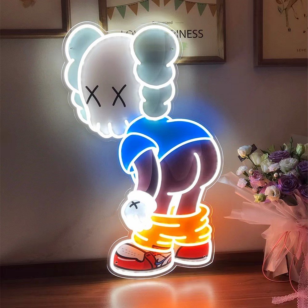 Most Fashion Design LED Cartoon Bear Neon Sign Panel Custom Led Light Neon Sign Teddy Bear Neon Sign Boards