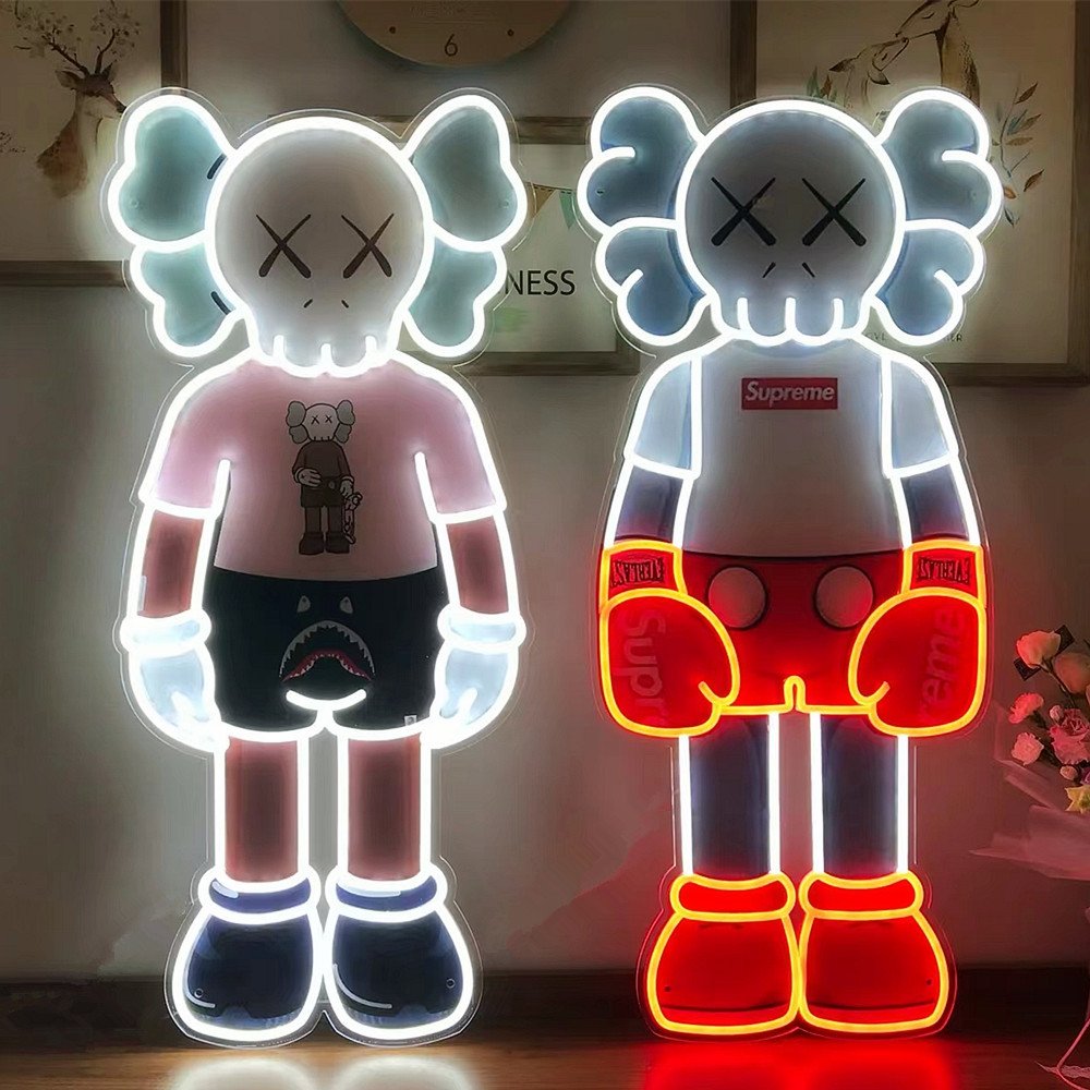 Most Fashion Design LED Cartoon Bear Neon Sign Panel Custom Led Light Neon Sign Teddy Bear Neon Sign Boards