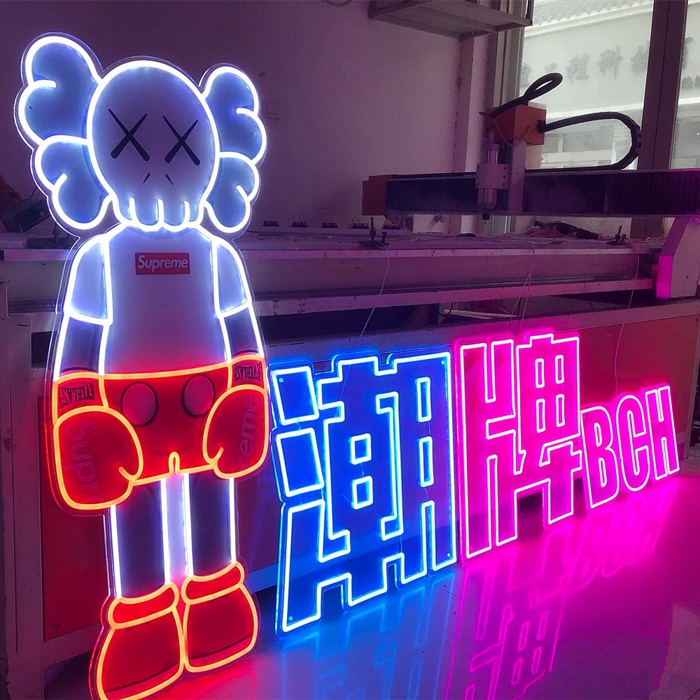 Most Fashion Design LED Cartoon Bear Neon Sign Panel Custom Led Light Neon Sign Teddy Bear Neon Sign Boards