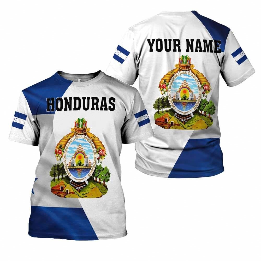 Drop Shipping Products 2023 Personalized Honduran Design Comfort Short Sleeve Top Minimum Order Quantity Elastic Tee Sublimation