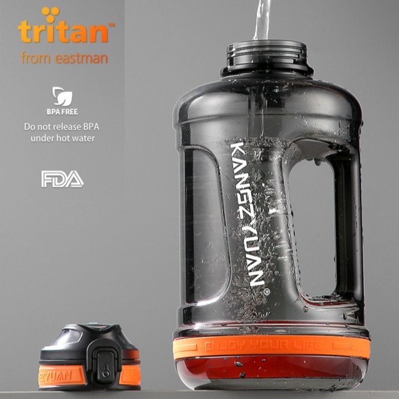 Botella De Agua Plastico Para Personalizar El Gym Sports Minimalist Tritan Transparent Water Jug Bottle