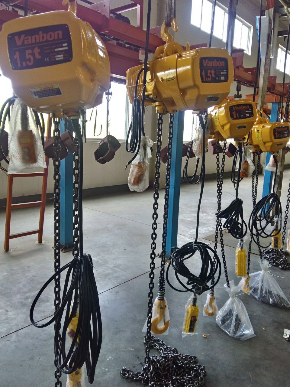 Vanbon wholesale price crane used black bear electric chain hoist 5ton with big discount kinci el elektrikli vin