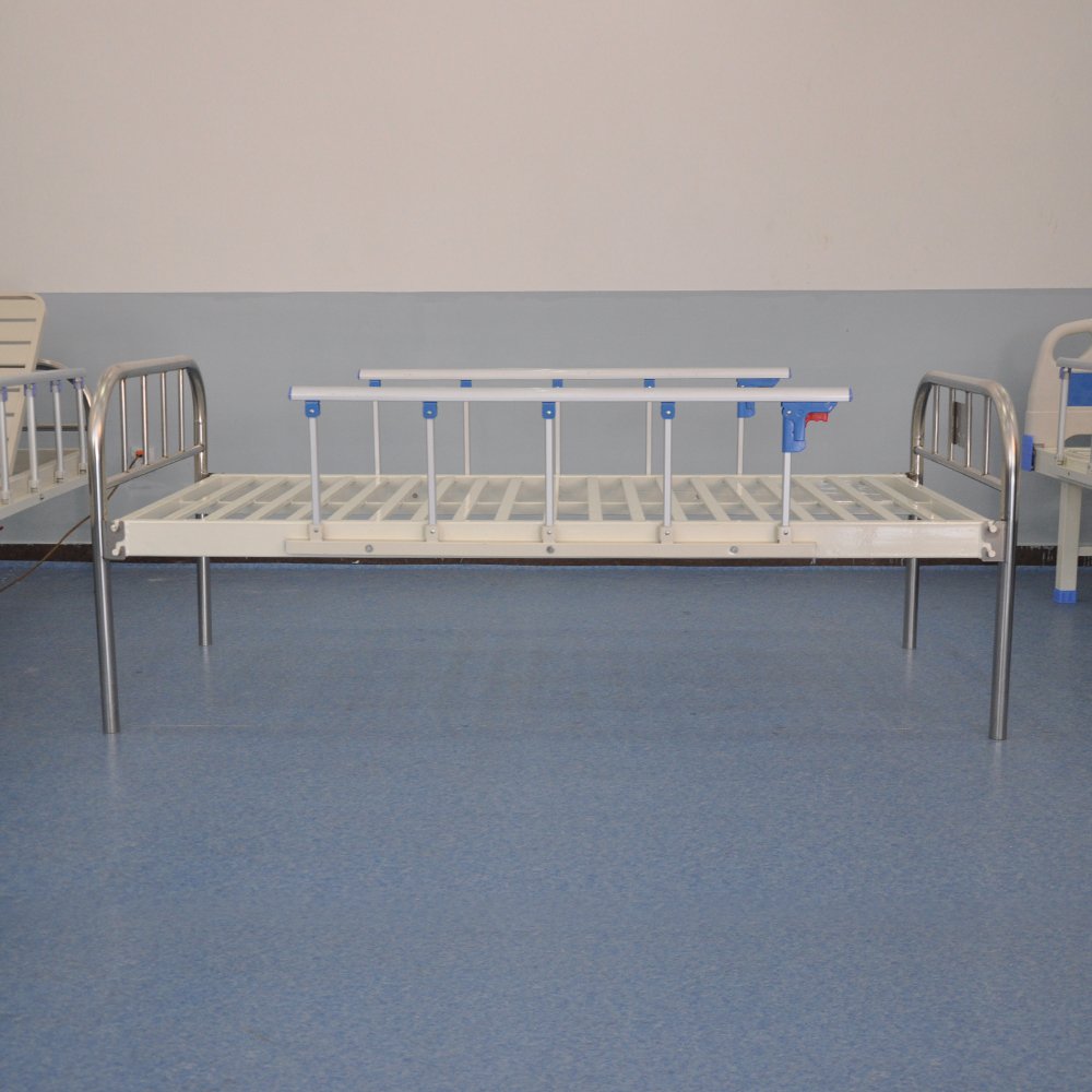 PC-I High Quality Cheapest Modern Manual Medical Hospital Flat Patient Nursing Bed with Mattress