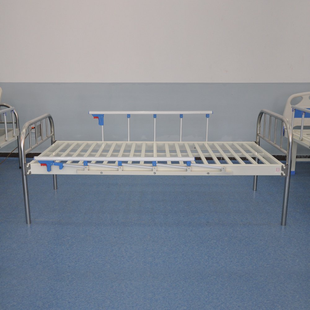 PC-I High Quality Cheapest Modern Manual Medical Hospital Flat Patient Nursing Bed with Mattress