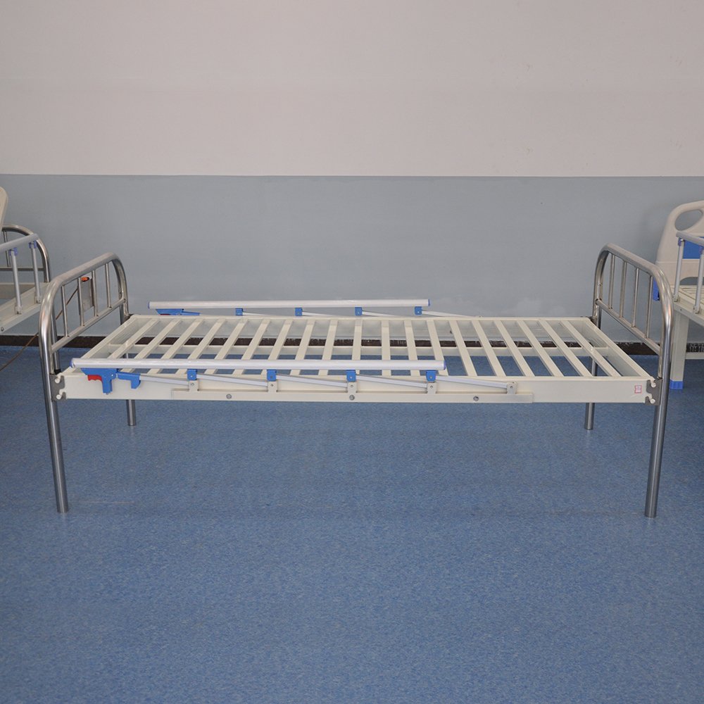 PC-I High Quality Cheapest Modern Manual Medical Hospital Flat Patient Nursing Bed with Mattress