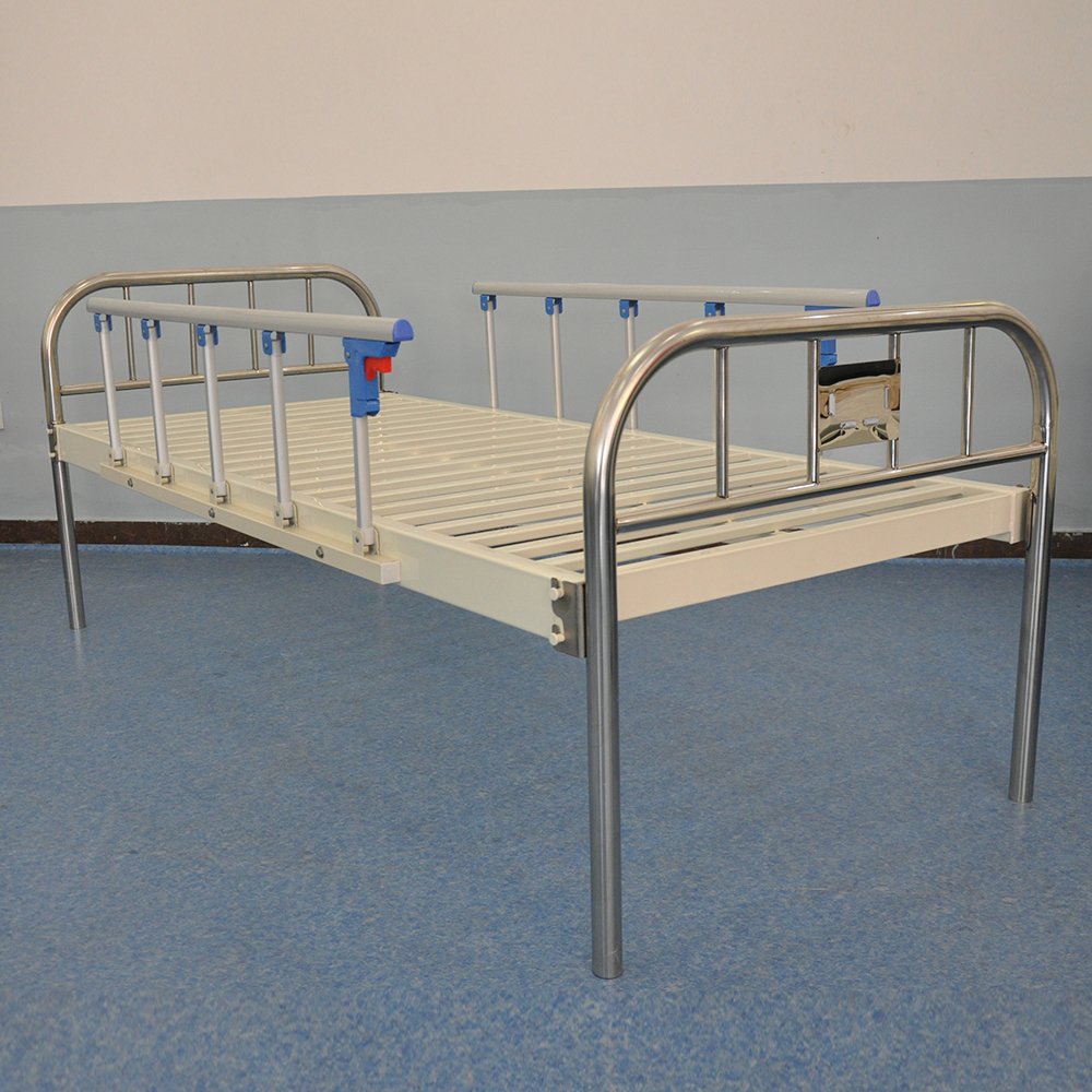 PC-I High Quality Cheapest Modern Manual Medical Hospital Flat Patient Nursing Bed with Mattress