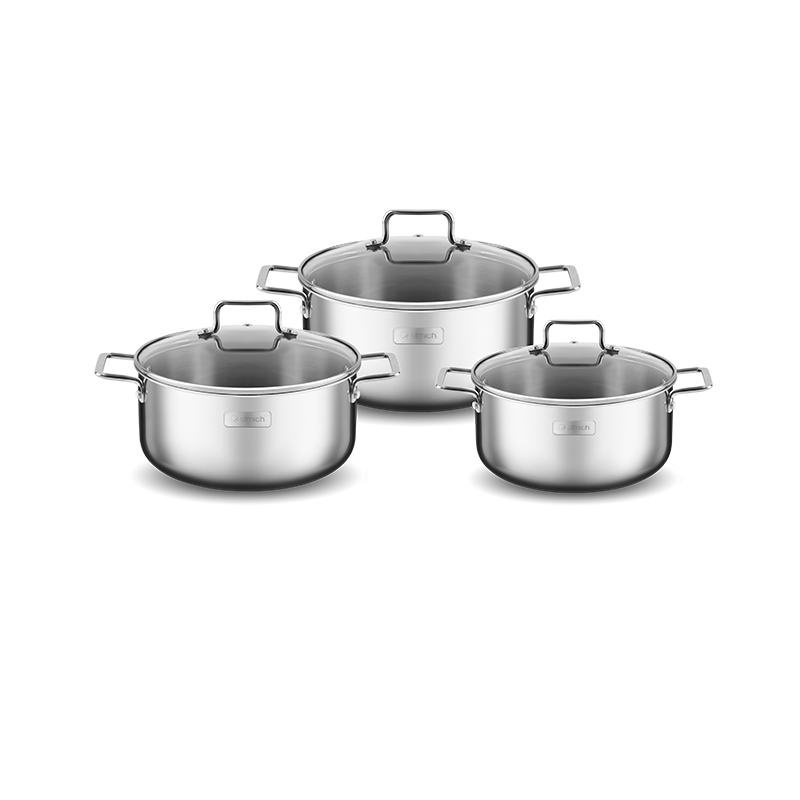High Quality Elmich Trimax XR EL-3843 stainless steel pot size 16, 20, 24cm