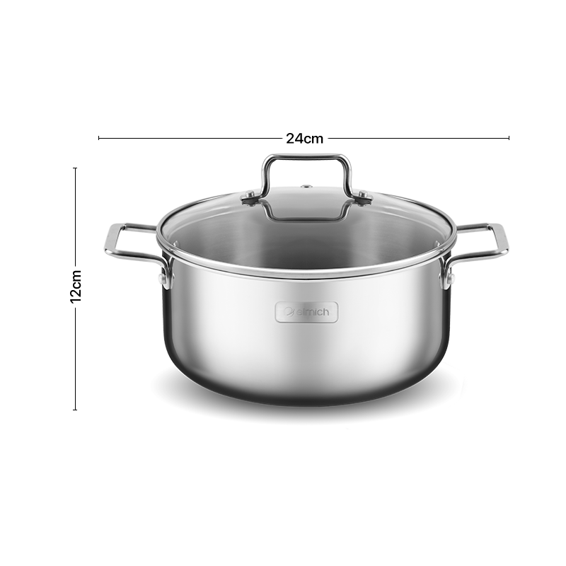 High Quality Elmich Trimax XR EL-3843 stainless steel pot size 16, 20, 24cm
