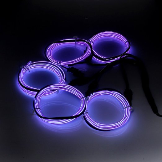 Flashing light up EL Wire with Battery Pack for Costume Cosplay Decoration Flexible Neon Light Glow Car EL Wire