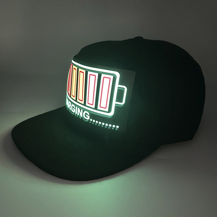 2024 New Products Led Sports Caps EL Panel Cap For Party