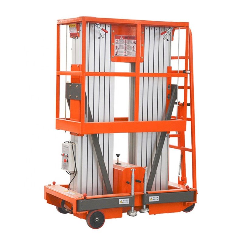 QIYUN Kinglift 10M Aerial working platforms Hydraulic Double Mast Man Lift Aluminum Hydraulic Lift OEM customization Table el