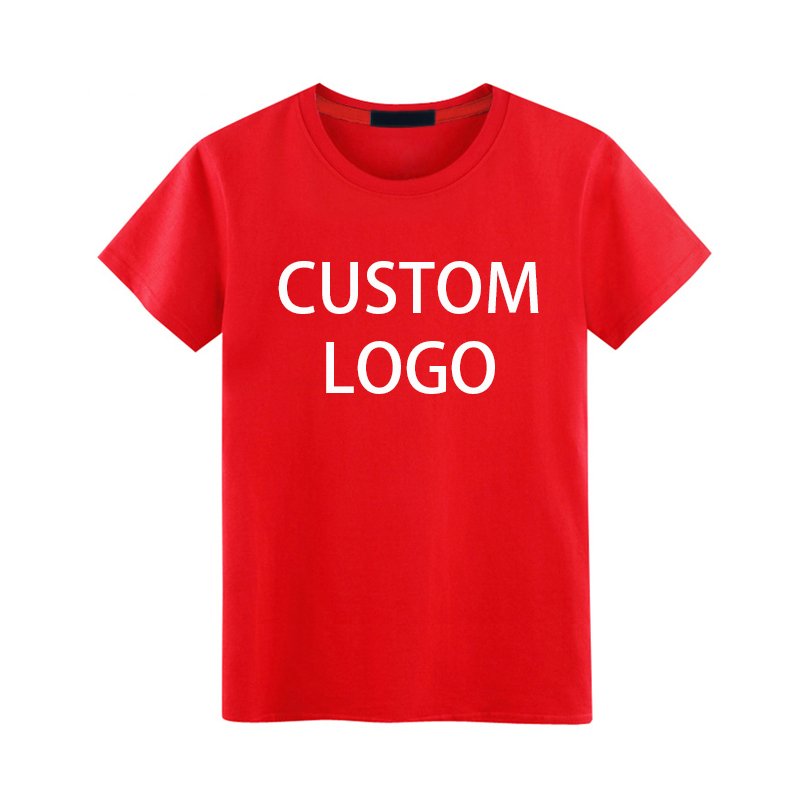 Custom Logo Chenille Embroidery Breathable Cotton Plus Size Men's Tshirt