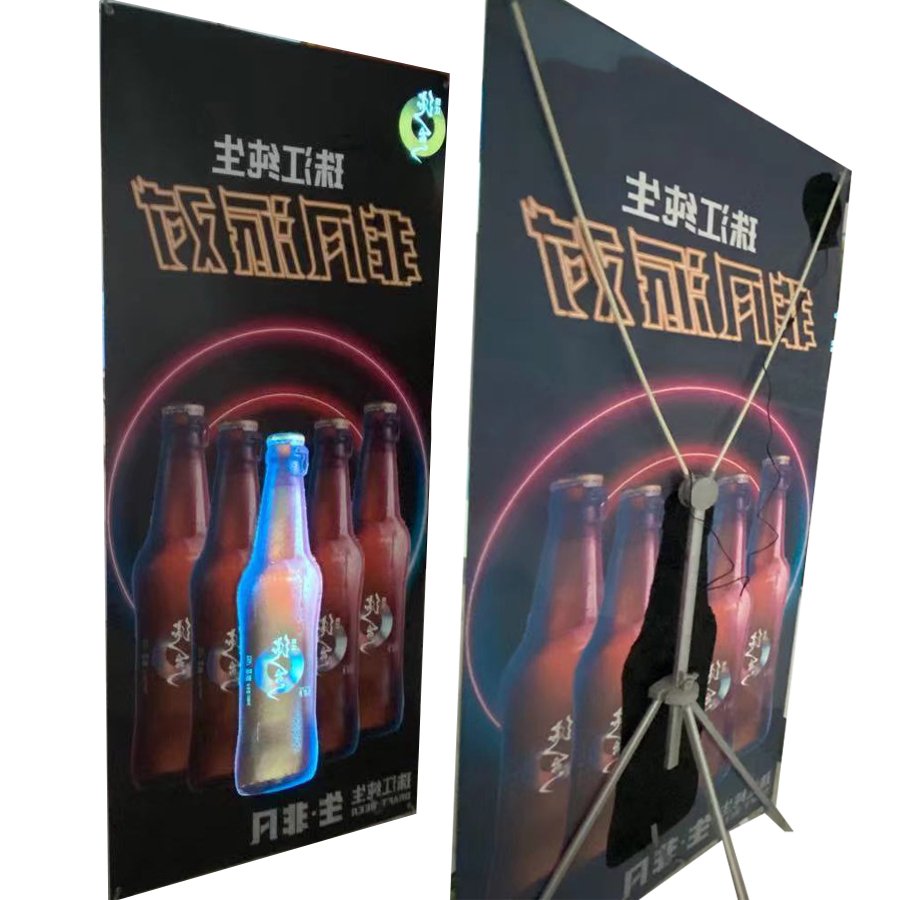 like paper electroluminescent X banner with animation effect illumination X stand factory offered