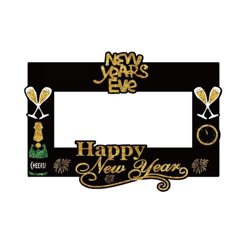 Hot Items 2025 New Years Products New Year Photo Booth Props Frame Party Photo Booth Props for Happy New Year Party