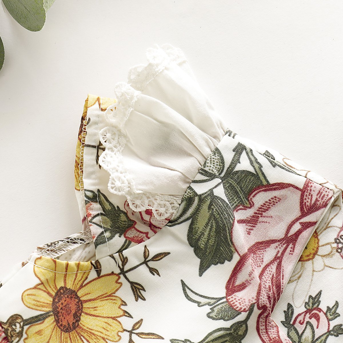 Best selling products lovely floral print on sleeves baby girl princess dress modern girl 2021