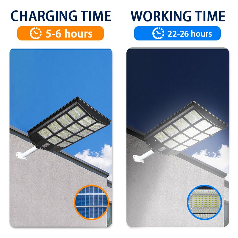 Solar Lamp Motion Sensor Security Lighting 2000w Solar Street Lights LED 10 80 ABS 3 Light Mode Waterproof IP65 DC 6V 5-8 Hours