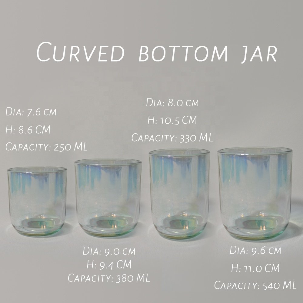 high quality clear glass empty candle jars with lid 200ml 250ml 330ml 350ml 500ml