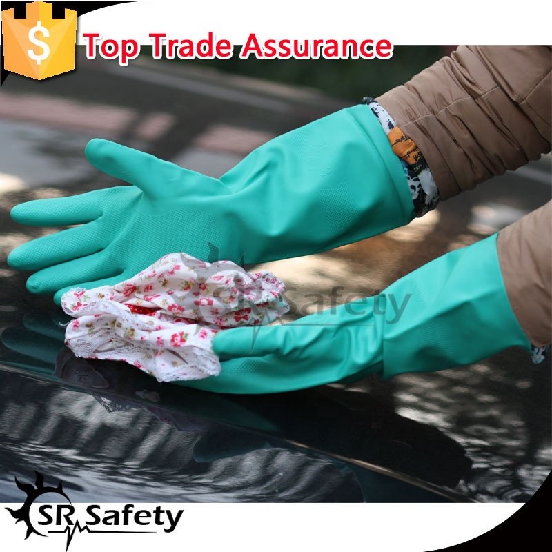 Srsafety Guantes de nitrilo uso industrial Guantes para trabajo y anti agua Guantes para el hogar