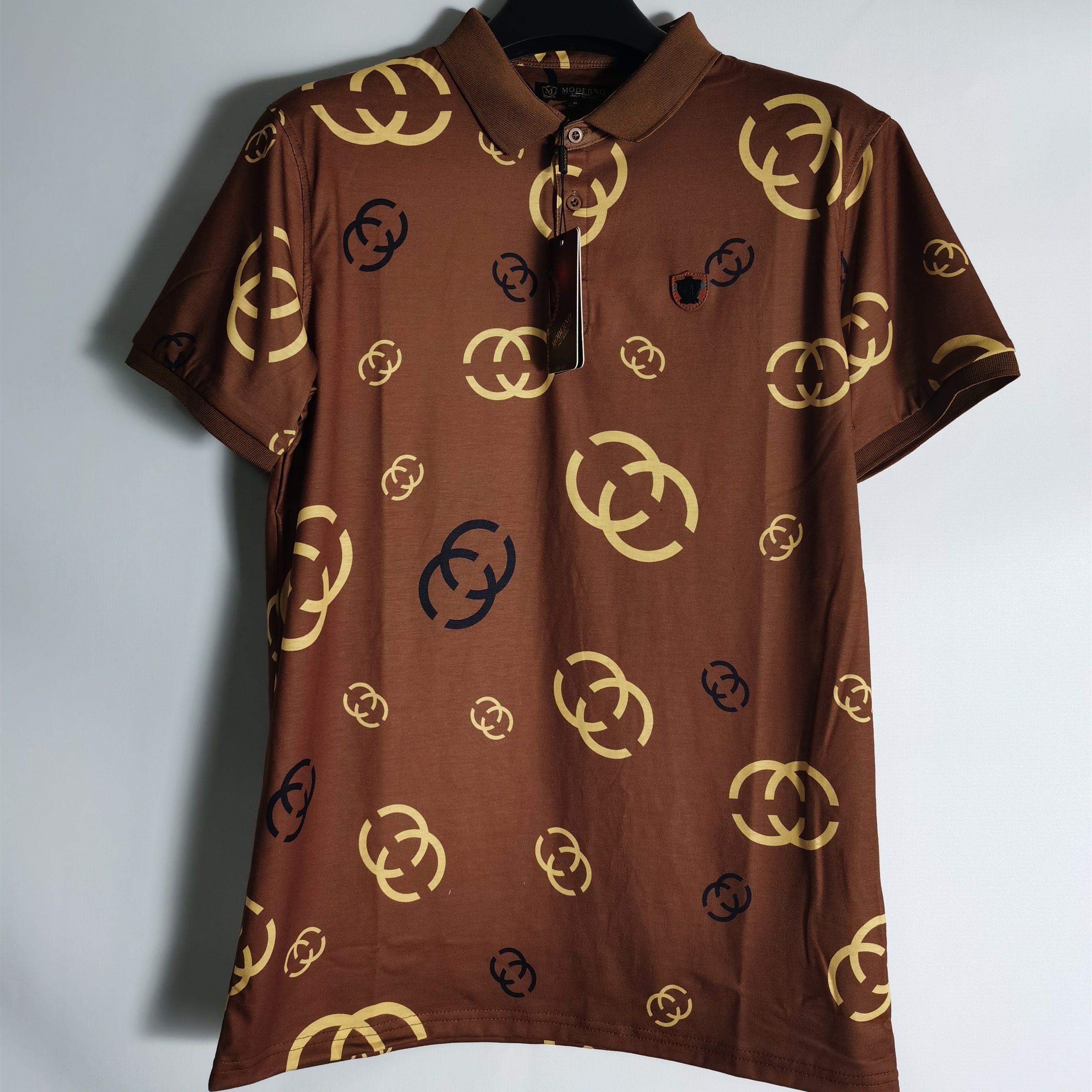 New Creative Seabed 3-D Printed Factory OEM Golf Polo Shirt for Men Production Manager