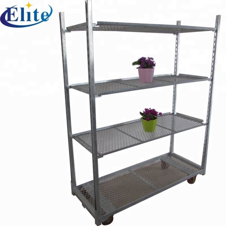 greenhouse garden center plant storage trolley pull cart for transport flowers