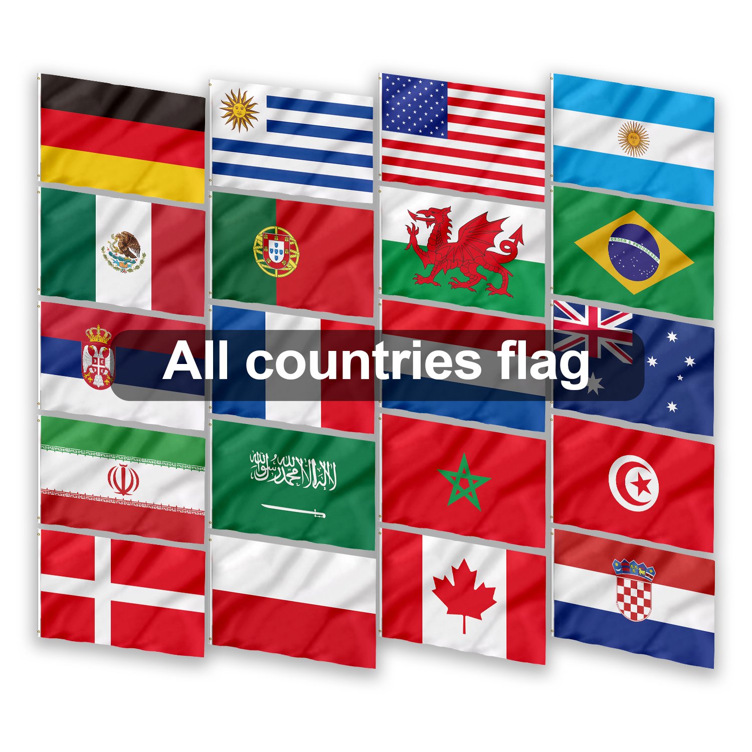 promotional worldwide countries flag badge production digital printing polyester national cheap national flags