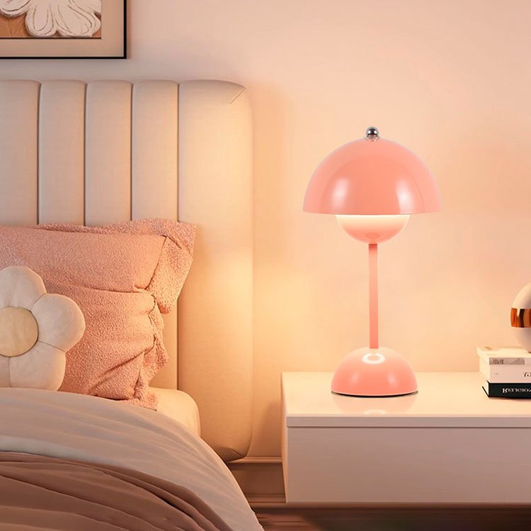 Decoration lights Led Lamps Home Decor Luxury Rechargeable Cordless Portable Mushroom Table Lamp 2024
