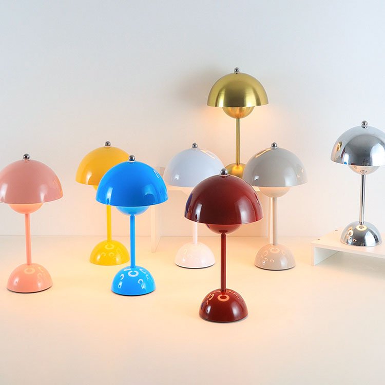 Decoration lights Led Lamps Home Decor Luxury Rechargeable Cordless Portable Mushroom Table Lamp 2024