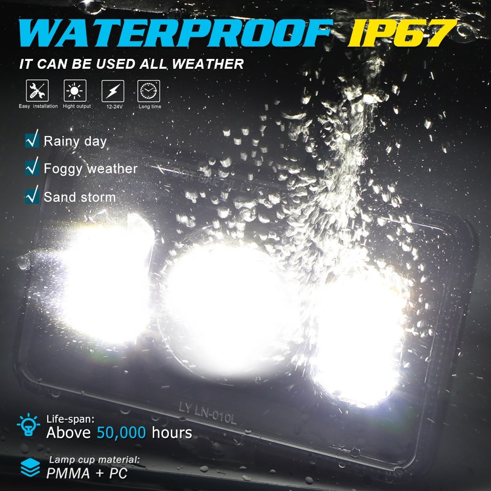 LOYO Lights 4x6 5x7 5 Inch Led Farol 4x6 Headlight For Ford Ranger Mustang Pontiac Edge Truck Led Headlights