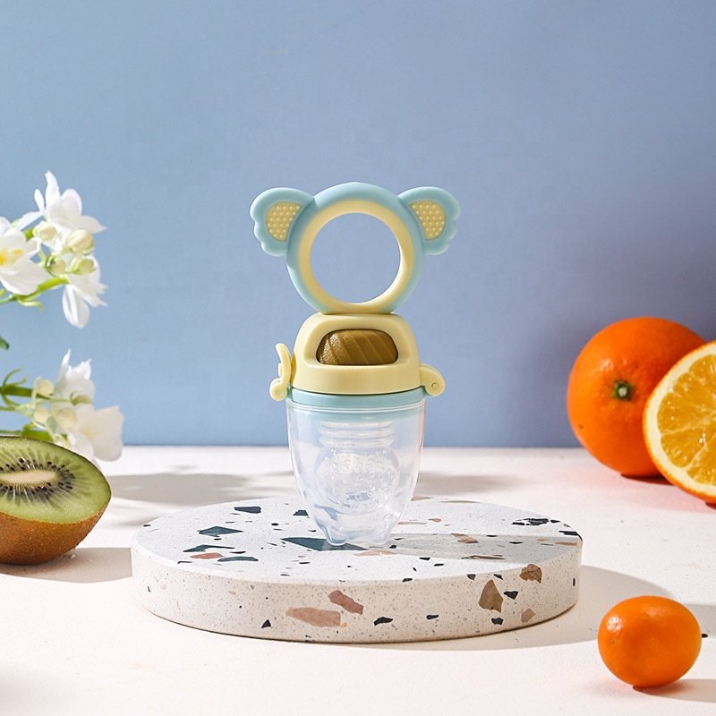 OKSILICONE Custom Wholesale Food Grade Silicone Baby Fruit Baby Nipple BPA Free Feeding Food Fresh Baby Silicone Fruit Pacifier