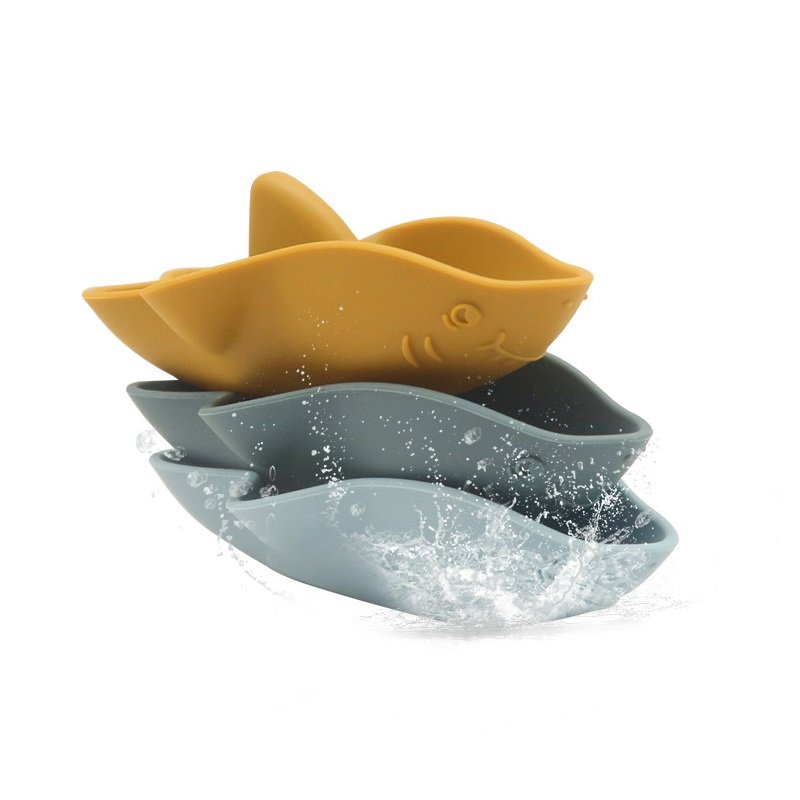 New Design Eco Friendly Educational Silicone Animal Baby Bathing Toys for Children