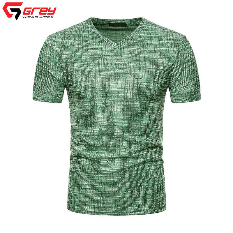 Hip Hop 2022 Brand New Men's t shirts Short Sleeve V-Neck Solid Color Men T-Shirt Casual V Collar Man Top Tees For Male