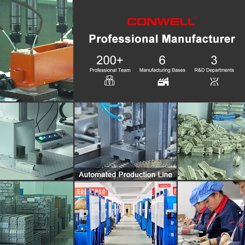 Terminal Electric Waterproof HE Series 24 Pins Male Female IP65 Heavy Duty Industrial Cable Connectors
