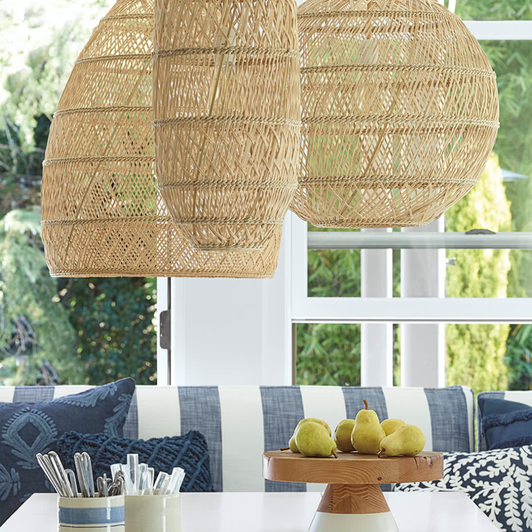 Top Sale Product Rattan Woven Lampshade Lamps Home Decor Natural Woven Wicker Kitchen Space Decor Beleuchtung kap lampu bambu
