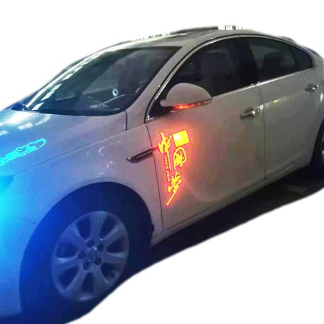 blink effect customer design van sticker car sticker electroluminescent poster vehicle flash glow sticker with low cost