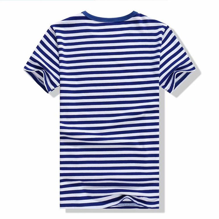 New product wholesale summer casual short-sleeved men's horizontal striped t-shirt custom striped t-shirt