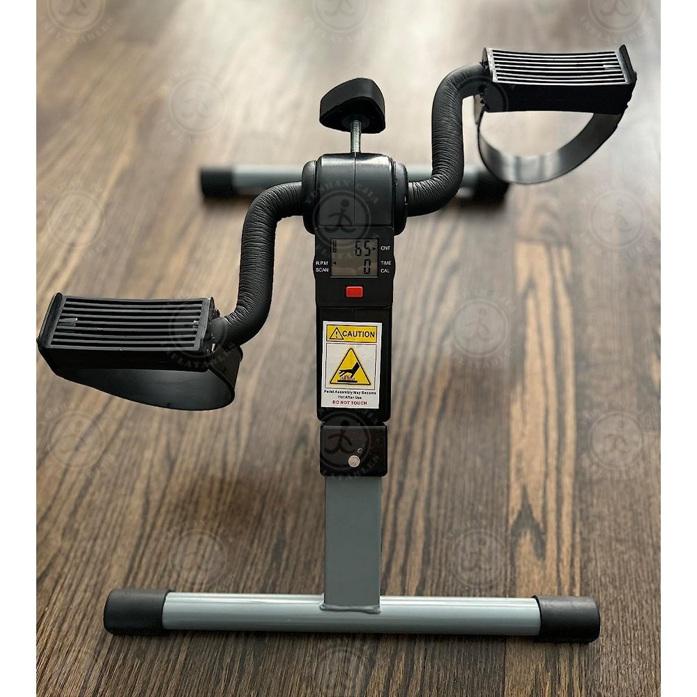 Mini Exercise Bike Portable Pedal Exerciser Fitness Leg Arm Training Adjustable Resistance with LCD for Adult
