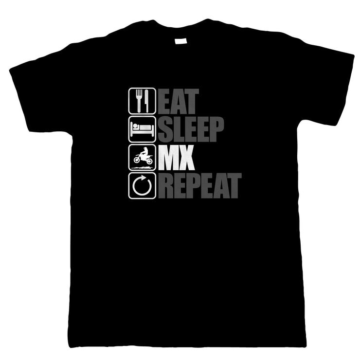 Wholesale Products Eat Sleep MX Repeat T Shirt Printed Graphic Customized Oversized T-shirt Men Professional Manufacturer