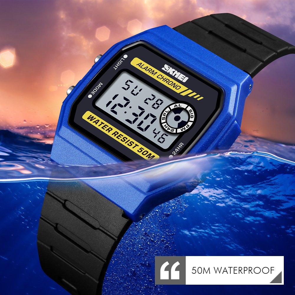 New Promotion Watch Skmei EL Light Cheap Watch Digital Plastic Watch