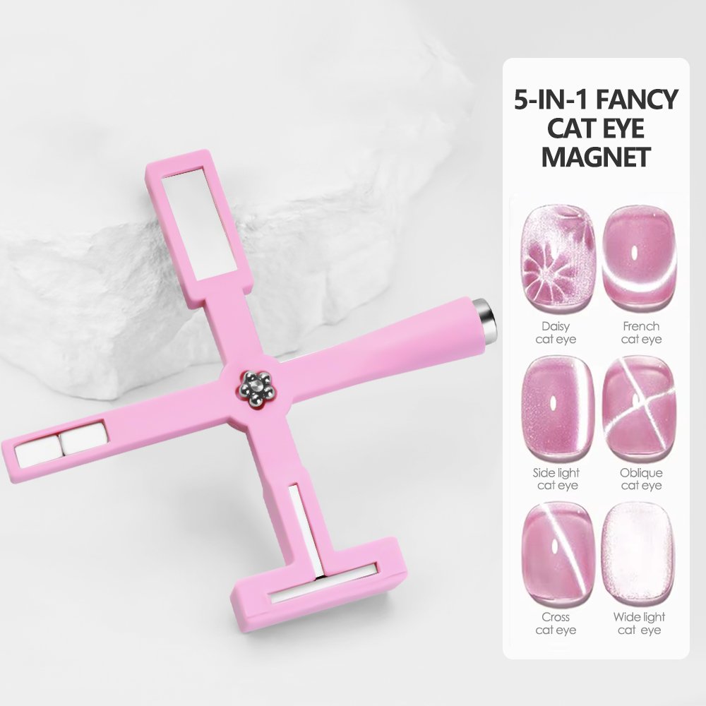 Chaory Long Strong Magnetic Stick 3D Cat Eyes Effect Strong Magnet 5 in 1 Multi Functional Cat Eye Magnet DIY Nail Tools