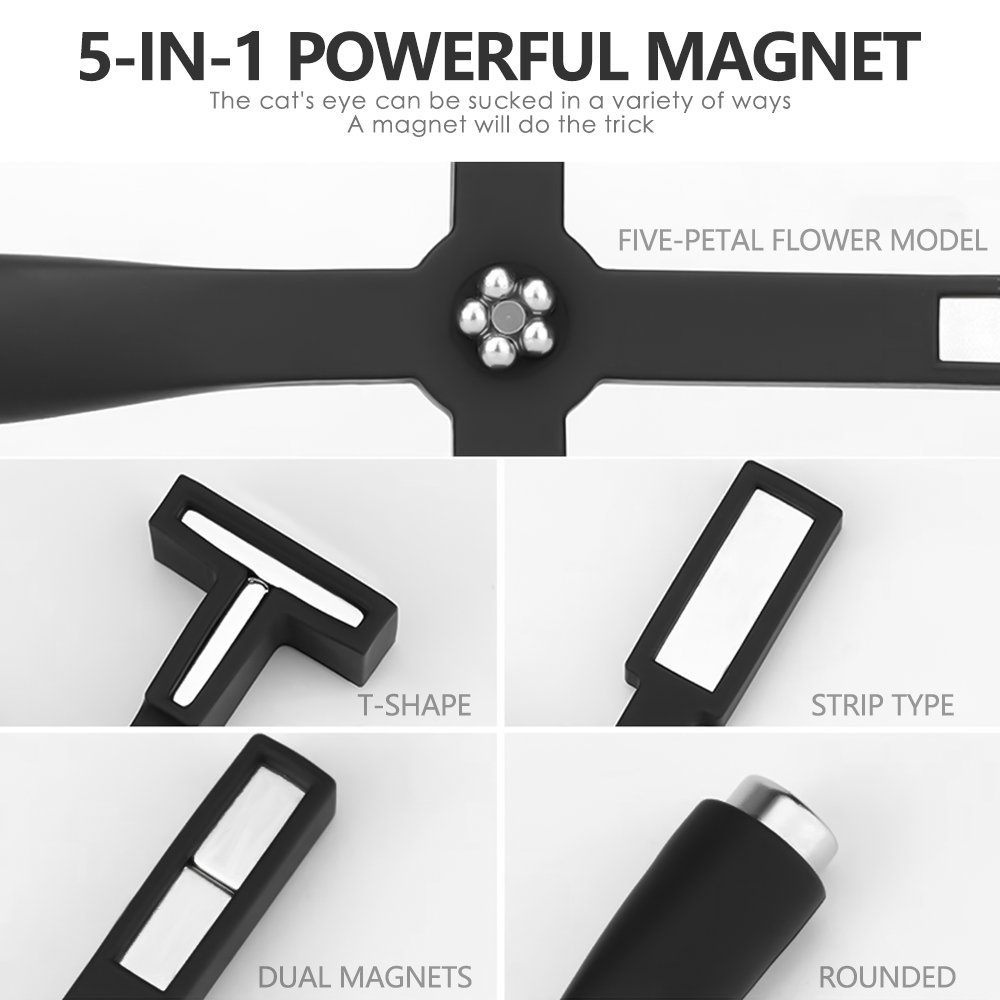 Chaory Long Strong Magnetic Stick 3D Cat Eyes Effect Strong Magnet 5 in 1 Multi Functional Cat Eye Magnet DIY Nail Tools