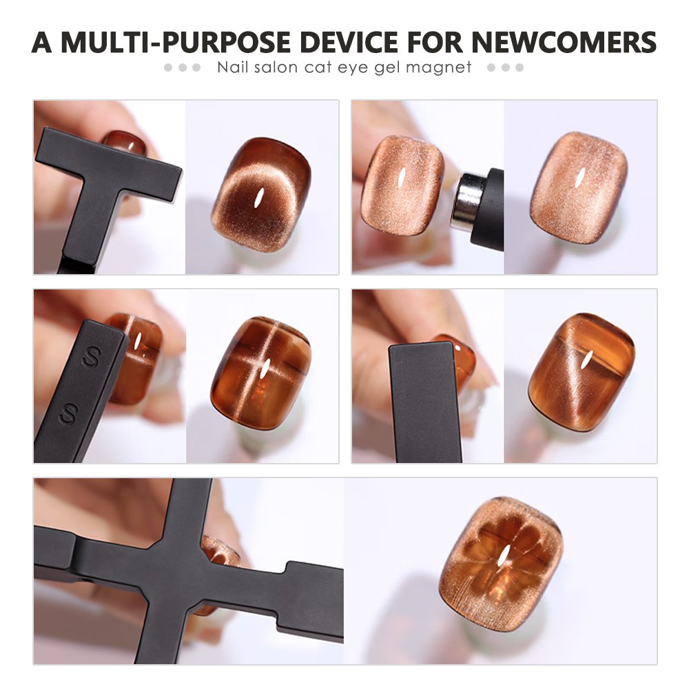 Chaory Long Strong Magnetic Stick 3D Cat Eyes Effect Strong Magnet 5 in 1 Multi Functional Cat Eye Magnet DIY Nail Tools
